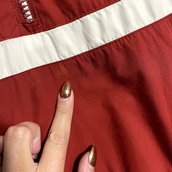 Nike Oklahoma Sooners 1/4 Zip Pullover Windbreaker Jacket Red White - Size M - Picture 6 of 10